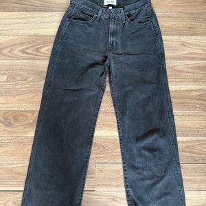 Aritzia Sun-deh Black Straight-Leg Jeans | Size 8